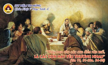 Suy niệm Tin Mừng Chúa Nhật V Phục Sinh -C