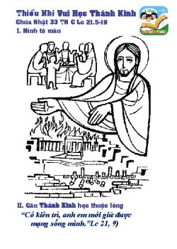 Thiếu Nhi Vui Học Thánh Kinh CN 33 TN C - Hình tô màu