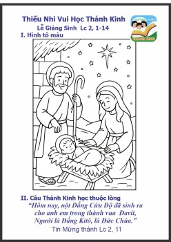 Thiếu Nhi VHTK-Lễ  GIÁNG SINH-Hình tô màu