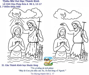 Thiếu Nhi VHTK -Lễ Chúa Giê-su Chịu Phép Rửa-7 Điểm Khác Biệt