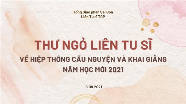 Thư Ngỏ -Liên Tu sĩ TGP Sài Gòn