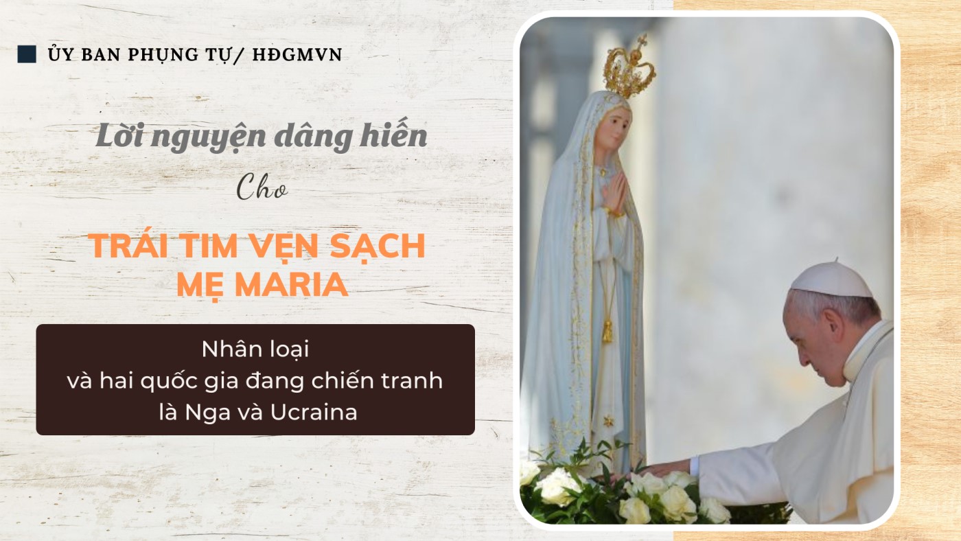Lời nguyện dâng hiến cho Trái tim vẹn sạch Mẹ Maria