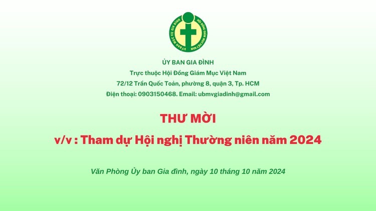 UBGĐ: Thư mời tham dự Hội Nghị thường niên