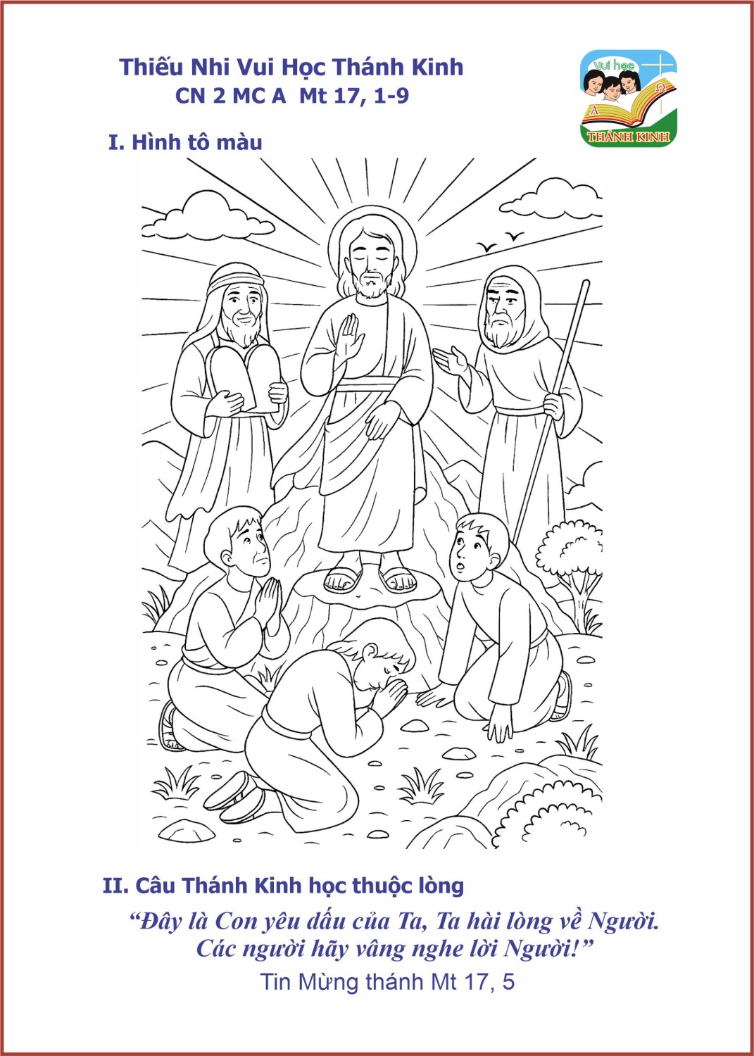 Thiếu Nhi VHTK - CN2MCA - Hình tô màu