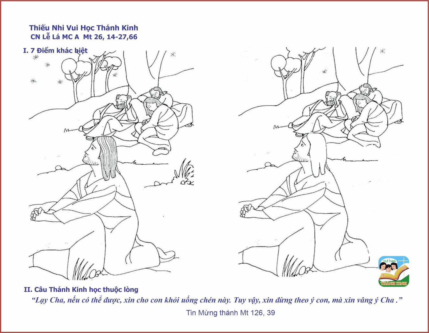 Thiếu Nhi VHTK-CN LỄ Lá MCA-7 khác biệt