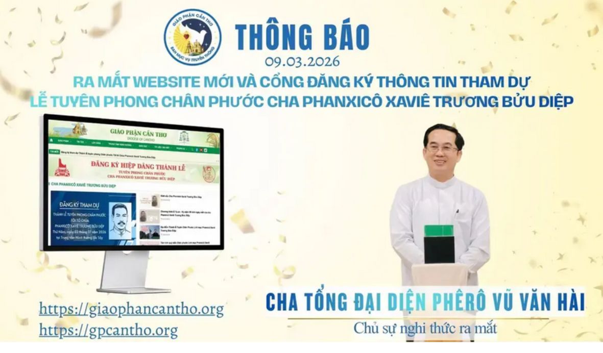Ra mắt Website mới của Giáo phận Cần Thơ