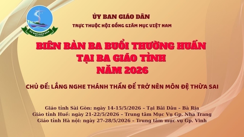 Biên bản ba buổi thường huấn tại ba Giáo tỉnh.